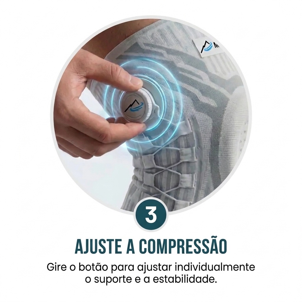 Ajuste da compressão pelo regulador lateral