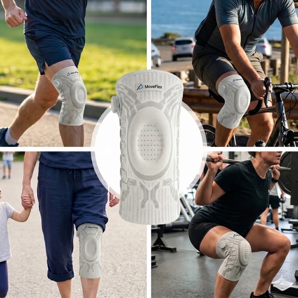 Pessoas usando MoveFlex para caminhar, andar de bicicleta e realizar atividades físicas